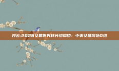 开云:2026女篮世界杯分组揭晓：中美女篮同处D组